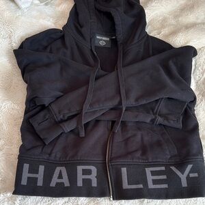 Harley-Davidson Black and Gray Hoodie